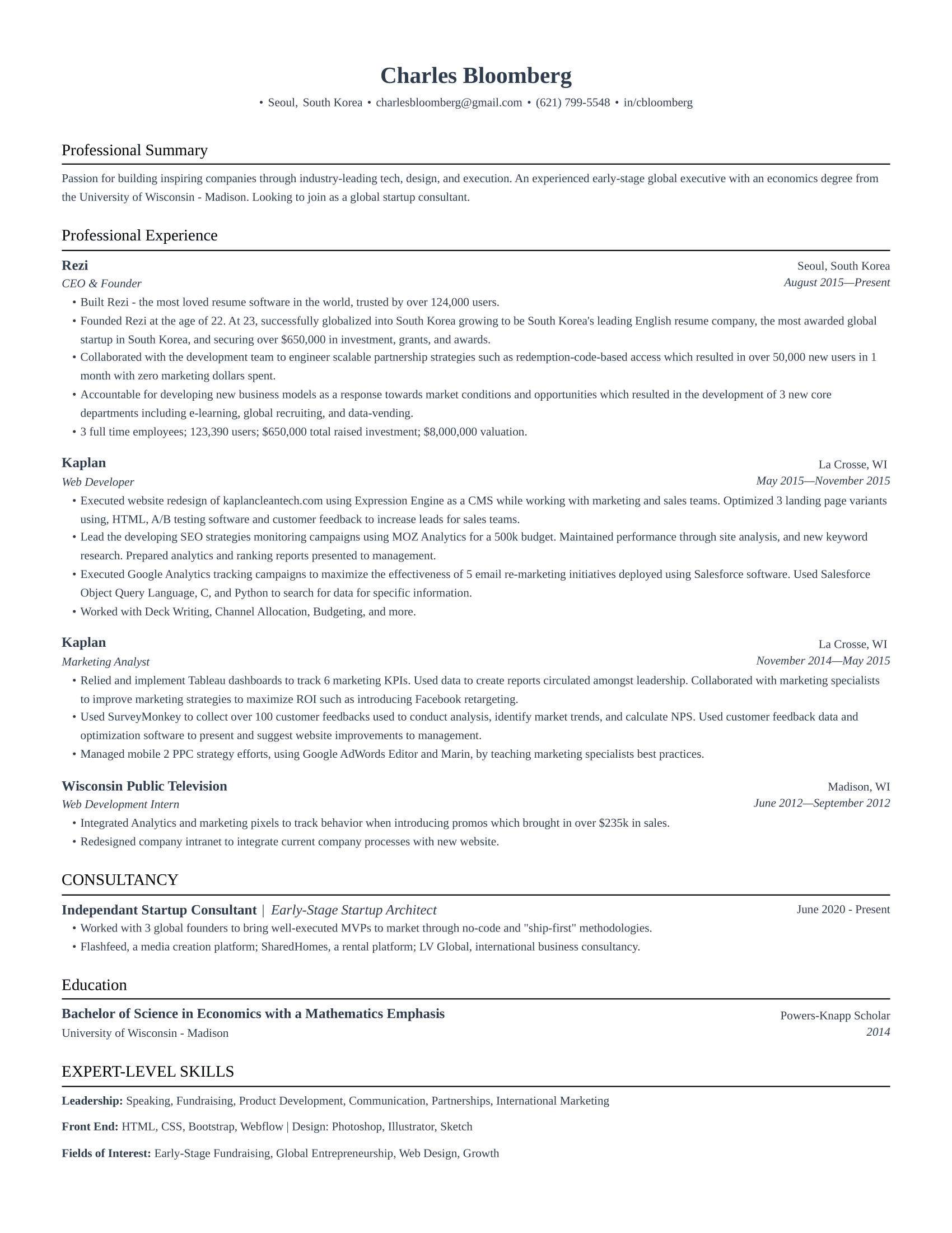 Jake's Resume